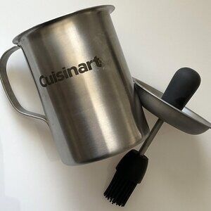 CUISINART SAUCE POT AND BASTING BRUSH STAINLESS STEAL SET GRILLING